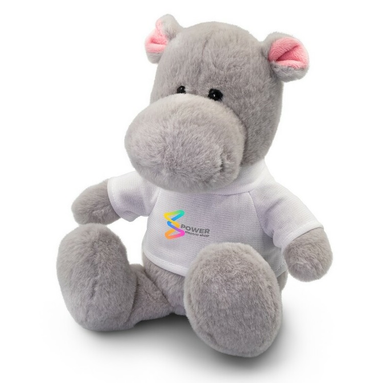 Teddy hippo with a white T-shirt for printing